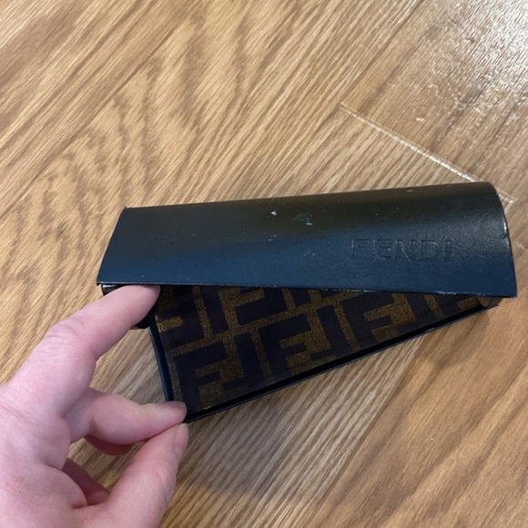 Fendi Twist Black Triangle Small Eyeglass  Hard Protective Carry Case - Picture 10 of 10